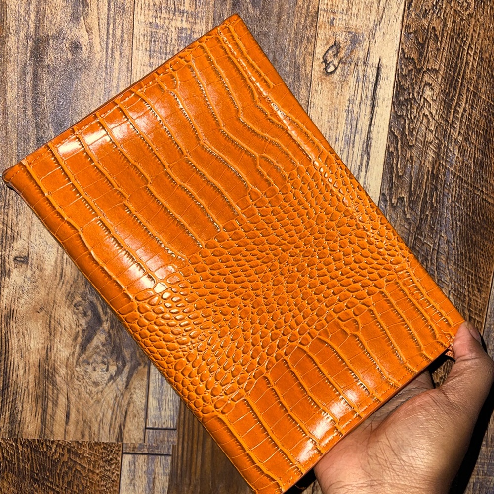 orange womens clutch